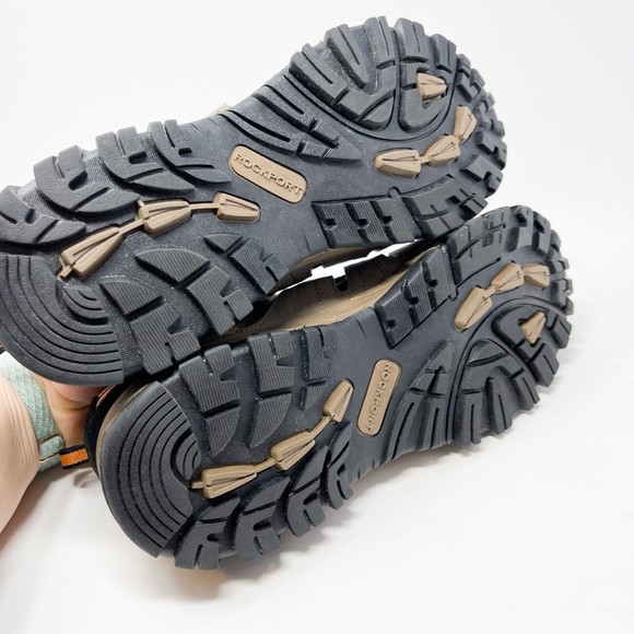 Rockport Faulkner Shandal Hiking Shoes Mens Stone Black Side Cutouts Size 11 NEW - Picture 5 of 6